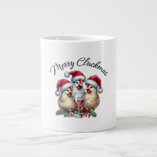 Grappige MERRY CLUCKMAS Kip Grote Koffiekop