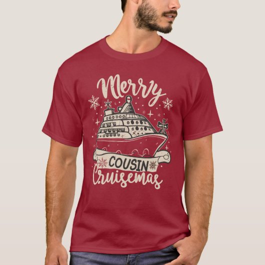 Grappige Merry Cousin Cruisemas Xmas Boottocht cre T-shirt (Voorkant)