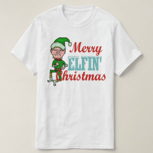 Grappige Merry Elfin Kerst Elf Pun T-shirt