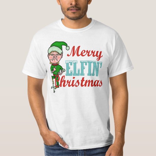 Grappige Merry Elfin Kerst Elf Pun T-shirt (Voorkant)