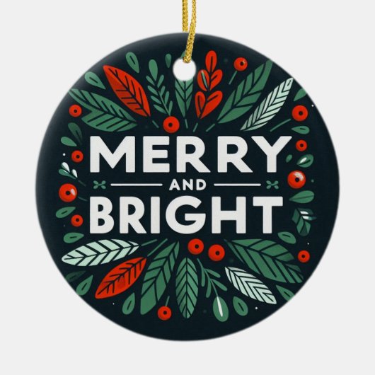 Grappige Merry en Bright elf liet me het doen Keramisch Ornament (Voorkant)