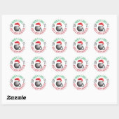 Grappige Merry Fitmas en Happy New Rear 2019 Ronde Sticker (Vel)