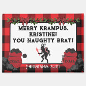 Grappige Merry Krampus Gepersonaliseerde Custom Ch Magneet (Voorkant)