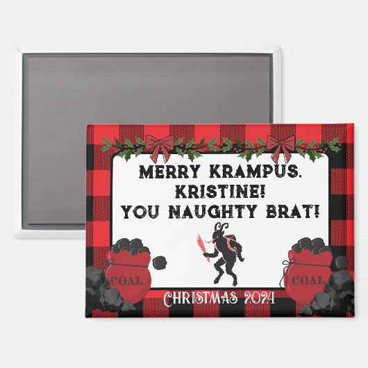 Grappige Merry Krampus Gepersonaliseerde Custom Ch Magneet (Voorkant / Achterkant)