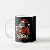 Grappige Merry Rizzmas Kerstman Koffiemok (Links)