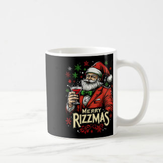 Grappige Merry Rizzmas Kerstman Koffiemok