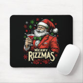 Grappige Merry Rizzmas Kerstman Muismat (Met muis)