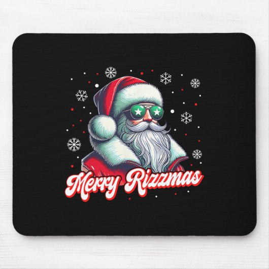 Grappige Merry Rizzmas Rizz Santa Claus Christmas  Muismat (Voorkant)