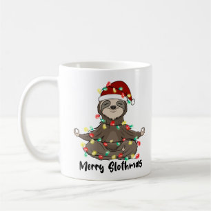 Grappige Merry Slothmas Sloth Koffiemok