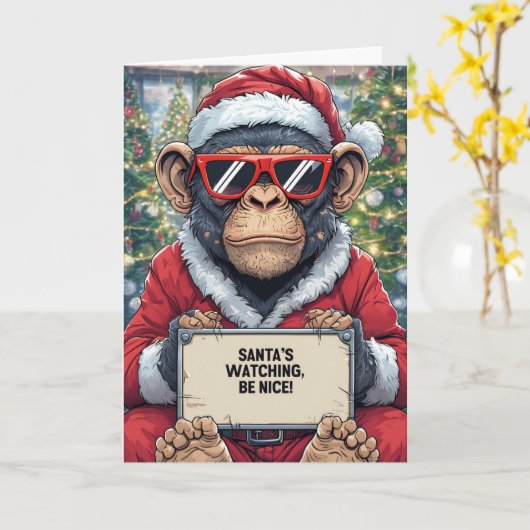 Grappige Merry Xmas Kaart (Gele Bloem)