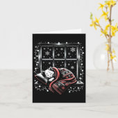 Grappige Merry Xmas Kattengeschenken voor Kat Mama Kaart (Gele Bloem)