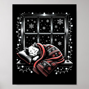 Grappige Merry Xmas Kattengeschenken voor Kat Mama Poster
