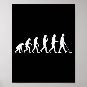 Grappige metaaldetectie kunst voor mannen vrouwen poster