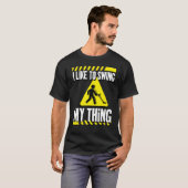 Grappige metaaldetector het ontdekken t-shirt (Voorkant volledig)