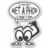 Grappige metafoor Stickman Sticker (Voorkant)