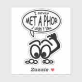 Grappige metafoor Stickman Sticker (Vel)