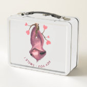 Grappige metalen lunchbox met speelse luiaard - Sm (Achterkant)