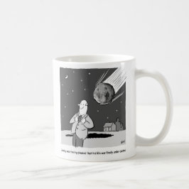 Grappige meteoor die de aarde raakt. Astronomie th Koffiemok