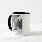 Grappige meteoor die de aarde raakt ramp mok (Voorkant links)