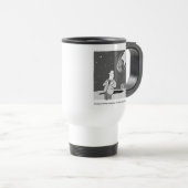 Grappige meteoriet die de aarde raakt. astronoom reisbeker (Voorkant rechts)