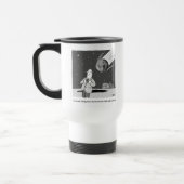 Grappige meteoriet die de aarde raakt. astronoom reisbeker (Links)