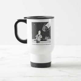 Grappige meteoriet die de aarde raakt. astronoom reisbeker