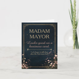 Grappige Mevrouw Burgemeester Felicitatiekaart Kaart