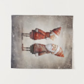 Grappige mevrouw en de heer Claus Cartoon Wandkleed (Voorkant (horizontaal))