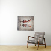 Grappige mevrouw en de heer Claus Cartoon Wandkleed (In Situ (horizontaal))