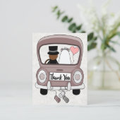 Grappige mevrouw & meneer dank u briefkaart (Staand voorkant)