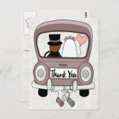 Grappige mevrouw & meneer dank u briefkaart (Voorkant / Achterkant)