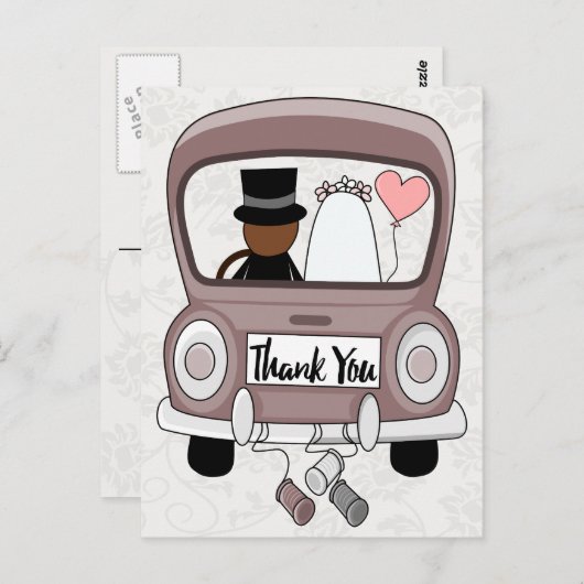 Grappige mevrouw & meneer dank u briefkaart (Voorkant / Achterkant)