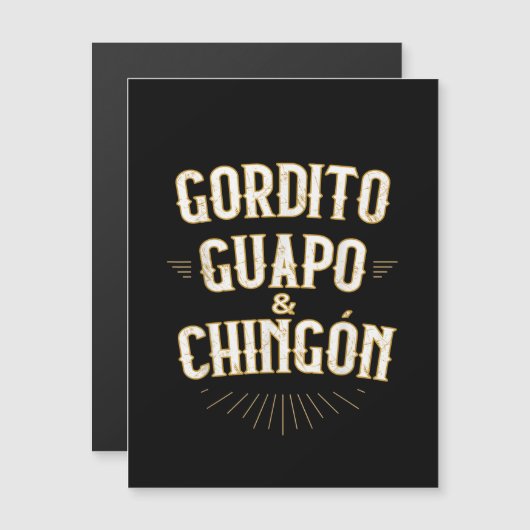 Grappige Mexicaan in het Spaans Magnetische Uitnodiging (Voorkant / Achterkant)