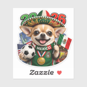 Grappige Mexicaanse Chihuahua WK 2026 Sticker