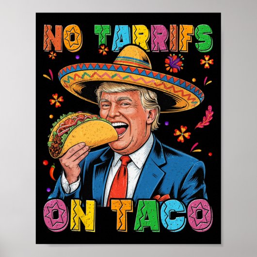 Grappige Mexicaanse Cinco de Mayo Trump geen trapp Poster (Voorkant)