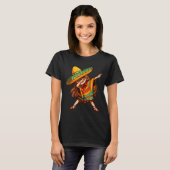 Grappige Mexicaanse dab-poncho cinco de mayo dab T-shirt (Voorkant volledig)