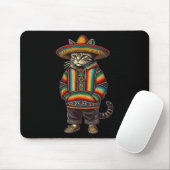 Grappige Mexicaanse kat Sombrero Baja Cinco De May Muismat (Met muis)
