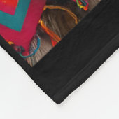 Grappige Mexicaanse kat Sombrero Poncho Cinco de M Fleece Deken (Hoek)