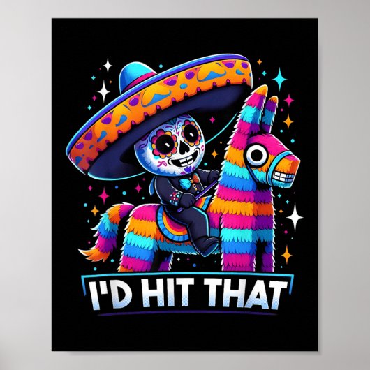 Grappige Mexicaanse partij Pinatas heeft die Cinco Poster (Voorkant)
