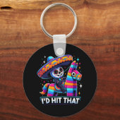 Grappige Mexicaanse partij Pinatas heeft die Cinco Sleutelhanger (Voorkant)