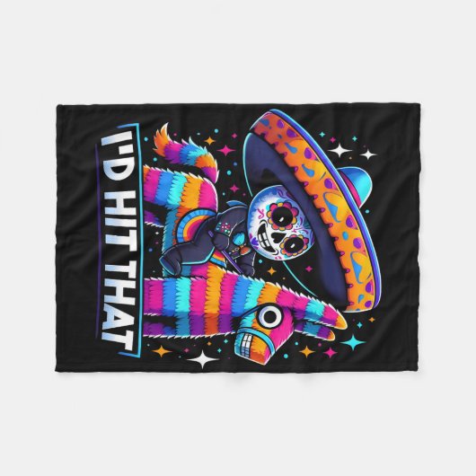 Grappige Mexicaanse partij Pinatas ik zou die Cinc Fleece Deken (Voorkant (Horizontaal))