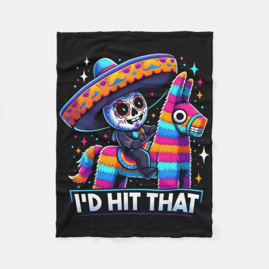 Grappige Mexicaanse partij Pinatas ik zou die Cinc Fleece Deken (Voorkant)