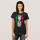 Grappige Mexicaanse schedelkop Cinco de Mayo Vlag T-shirt (Voorkant volledig)