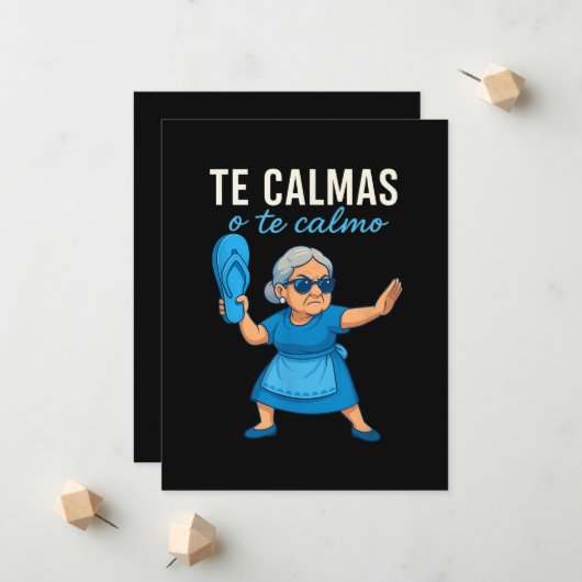 Grappige Mexicaanse Spaanse oma Aankondiging (Voorkant / Achterkant in situ)