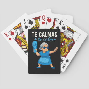 Grappige Mexicaanse Spaanse oma Pokerkaarten