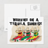 Grappige Mexicaanse Zonsopgang Tequila Briefkaart (Voorkant / Achterkant)