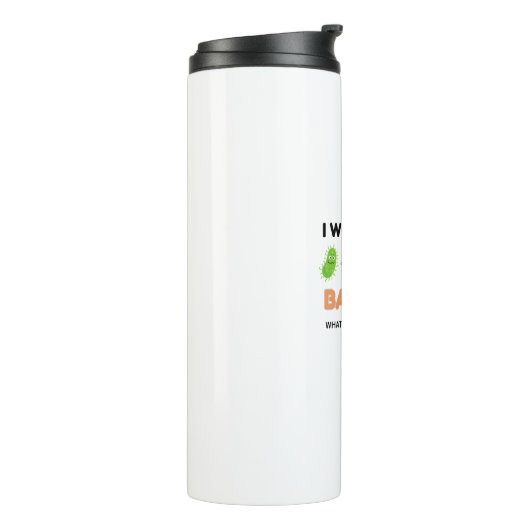 Grappige microbiologie Mok - 'Ik speel met bacteri (Gedraaid links)