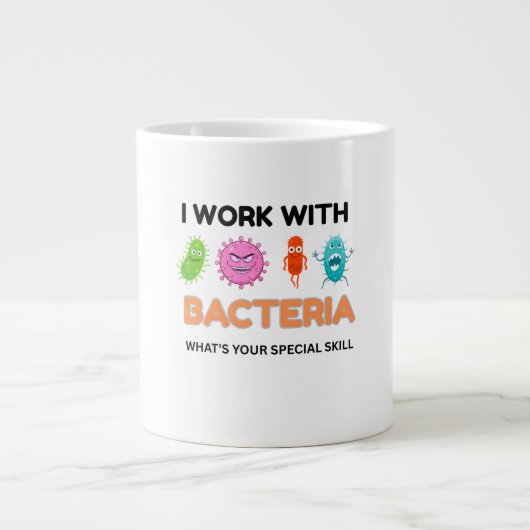 Grappige microbiologie Mok - 'Ik speel met bacteri (Voorkant)