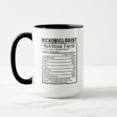 Grappige microbioloog voedingsfeiten lab cadeau mok (Links)