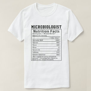 Grappige microbioloog voedingsfeiten lab cadeau t-shirt